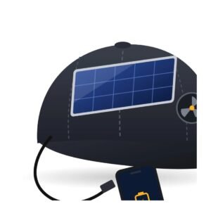 Casquette solaire ventilée avec chargeur USB